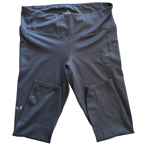 Under Armour Blue/Silver Motion Gloss Leggings Size XL - Picture 4 of 12